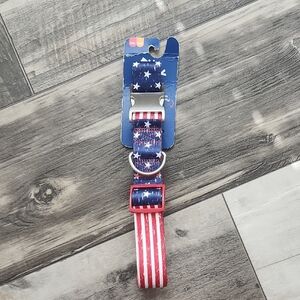 NWT. Youly Patriotic Dog Collar with Stars and Stripes XXL
